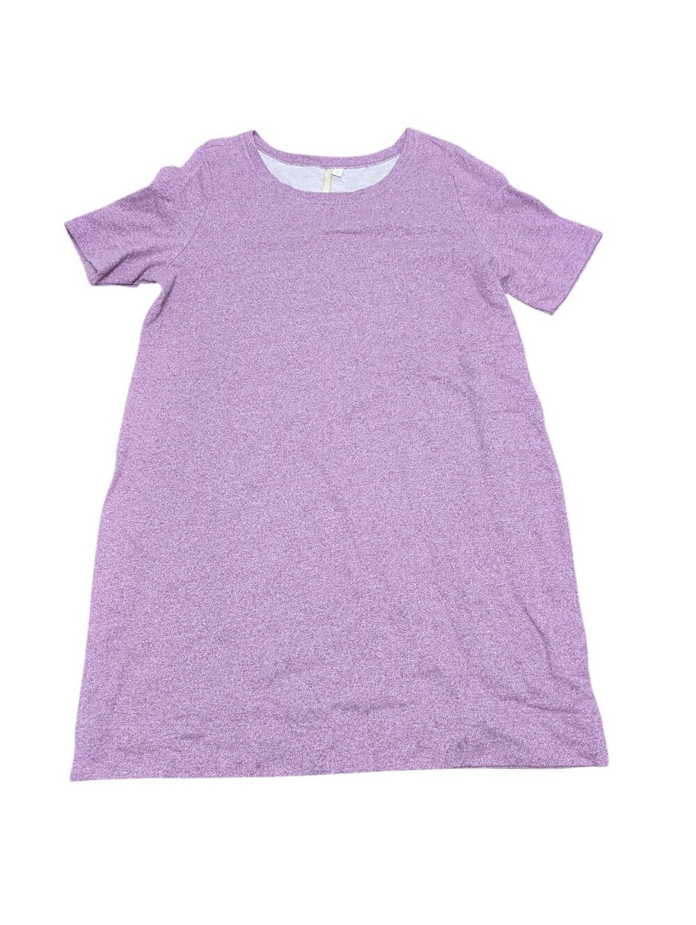 PURE JILL Women's Short Sleeve Lavender Purple Cotton T-Shirt Dress (XL)